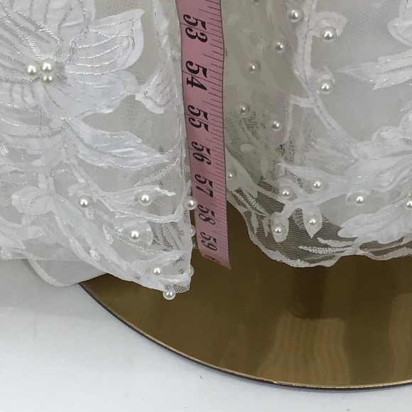 LULU'S SZ 8 Ivory Enchanting Eternity Pearl Lace-Up Backless Maxi… - Picture 3 of 11